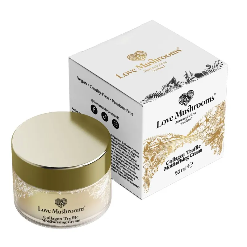 Love Mushrooms Face Moisturising Cream 50ml Hydrating & Radiance Face Cream in White White 50ml