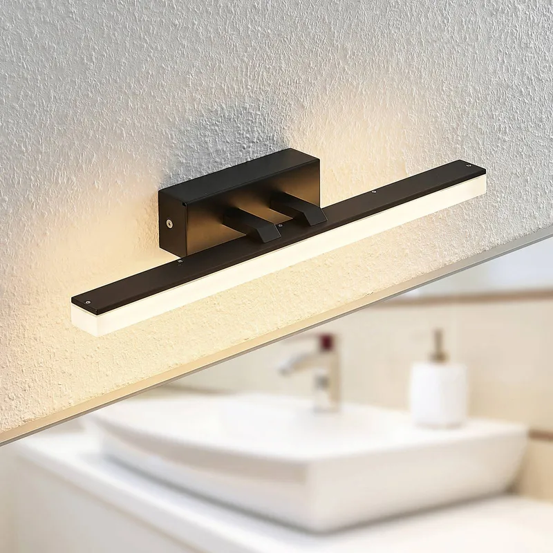 Wall Light Lisana Lucande, Black, Bathroom, metal, Modern, Wall Light