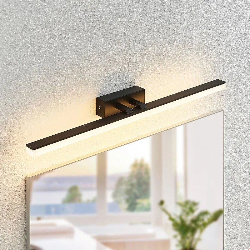 Wall Light Lisana Lucande, Black, Bathroom, metal, Modern, Wall Light