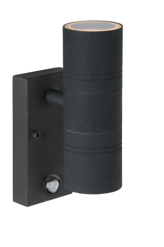 Lucide 'Arne' Non Dimmable Adjustable Outdoor LED Up Down Wall Spotlight GU10 in Black Black