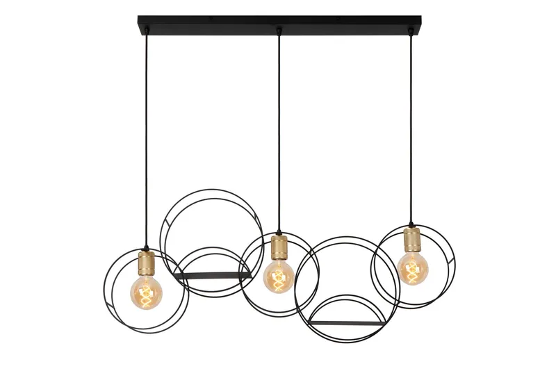 Netlighting Circle Pendant light 3xE27 Black Black