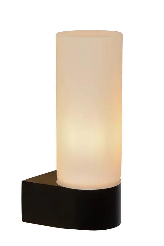 Lucide 'Jesse' Dimmable Stylish Decorative Bathroom Glass Wall Light 1xG9 in Black Black
