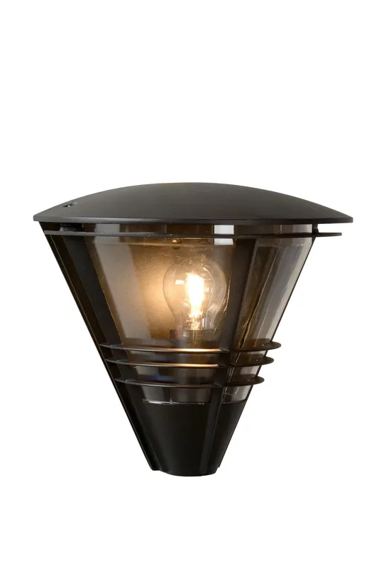 Lucide 'Livia' Dimmable Stylish Modern Decorative Outdoor Wall Light 1xE27 in Black Black