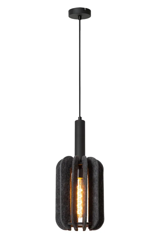 Netlighting Lucide Rafal Pendant light 20 cm 1xE27 Grey Grey