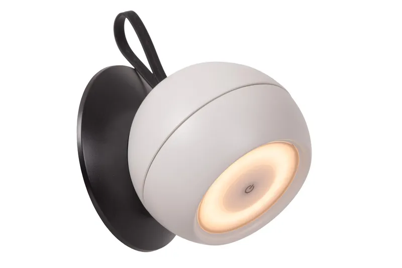 Lucide 'Lunex' Dimmable Stylish Modern Outdoor Decorative LED Wall Light in White White