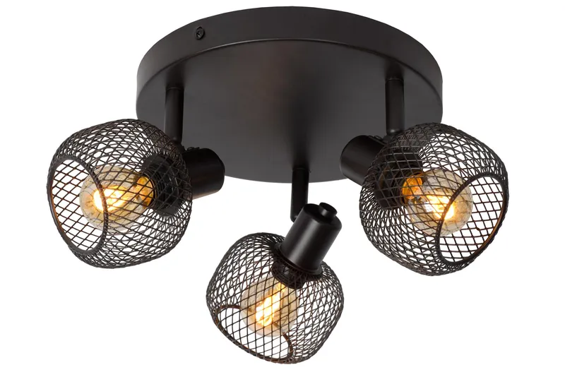 Lucide Lighting Maren Retro Ceiling Spotlight - Ø 37cm - 3xE14 - Black