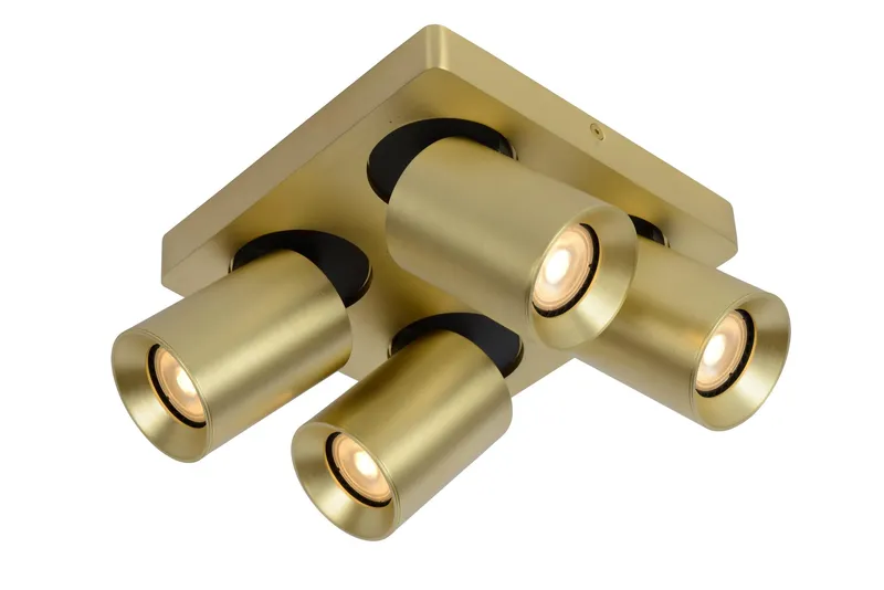 Lucide 'Nigel' Dimmable Stylish Decorative Indoor LED Ceiling Spotlight GU10 in Gold Gold