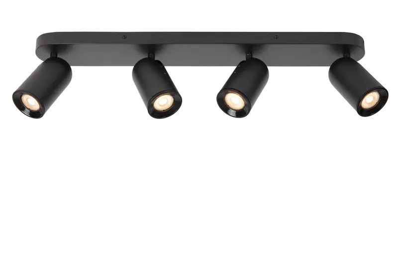 Lucide Lighting Punch Classic Ceiling Spotlight Bar - 4xGU10 - Black