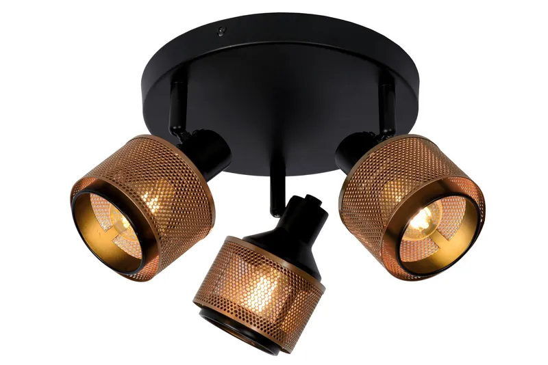 Lucide Lighting Rafa Classic Ceiling Spotlight - Ø 35cm - 3xE14 - Black