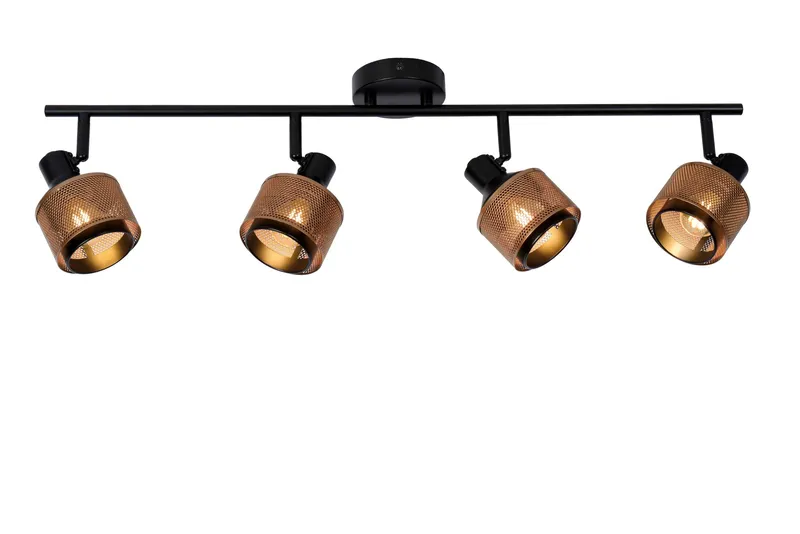 Lucide Lighting Rafa Classic Ceiling Spotlight Bar - 4xE14 - Black