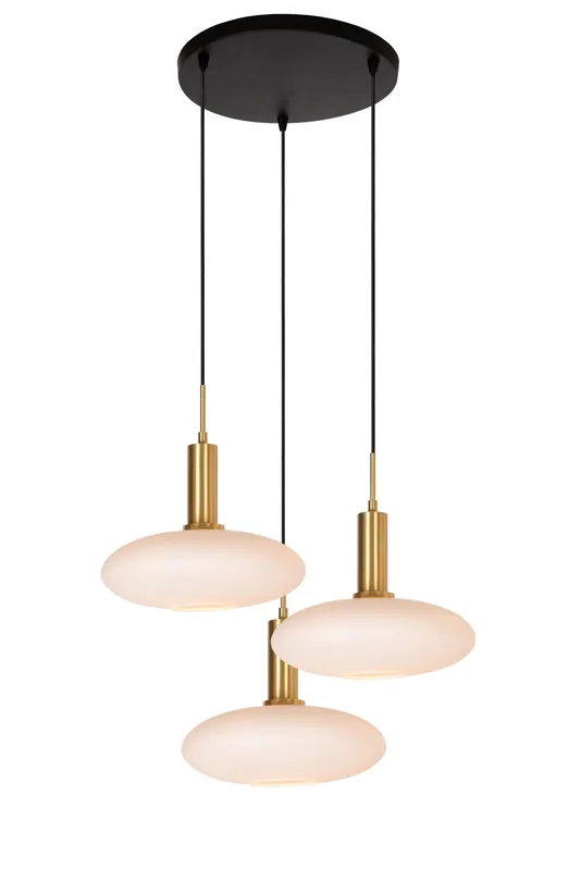 Lucide Lighting Singala Modern Pendant light - 3xE27 - Matt Gold / Brass