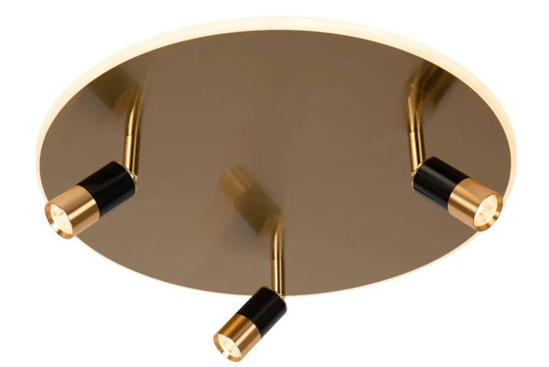 Lucide 'Jubel' Stylish Tiltable Dimmable LED Decorative Flush Ceiling Light in Yellow Yellow