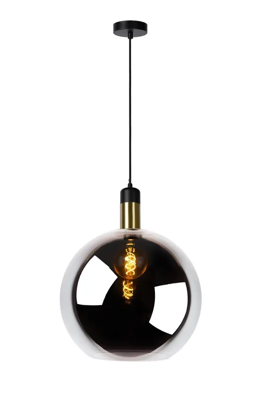 Lucide 'Julius' Dimmable Adjustable Height Indoor Vintage Pendant Light 1xE27 in Grey Grey