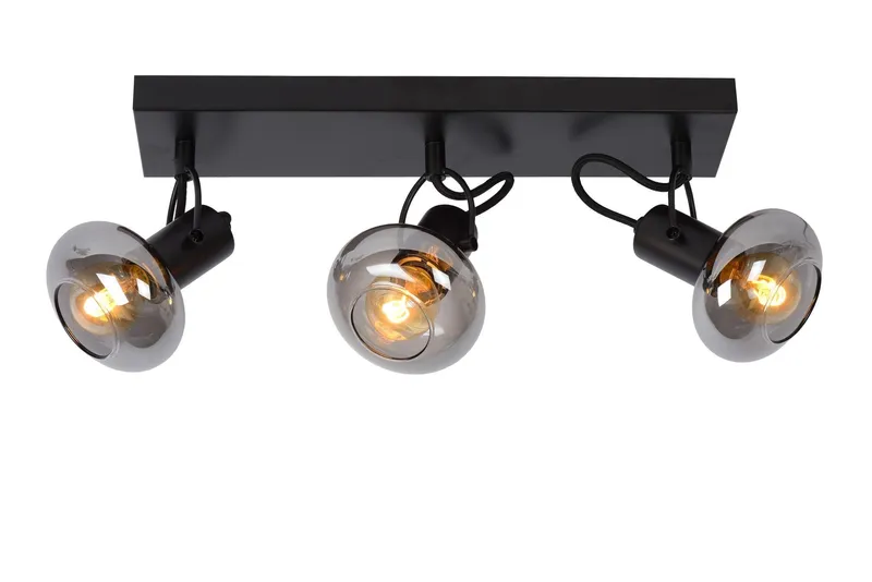 Lucide Lighting Madee Modern Ceiling Spotlight Bar - 3xE14 - Black