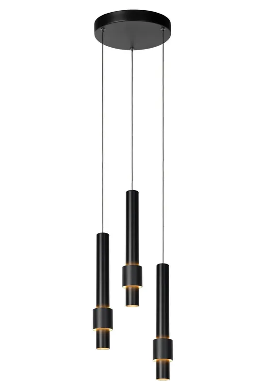 Lucide Lighting Margary Modern Pendant light - Ø 28cm - LED Dim. - 3x4W 2700K - Black
