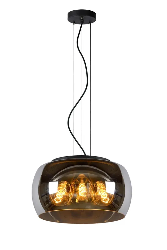 Lucide 'Olivia' Dimmable Adjustable Indoor Stylish Modern Pendant Light 3xE27 in Grey Grey