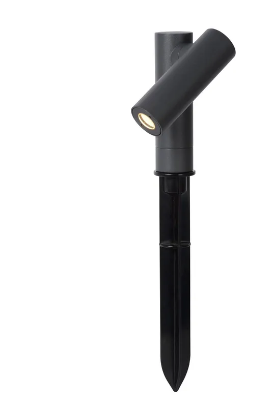 Lucide 'Tatum' Non Dimmable Tiltable Spike Garden Outdoor LED Spotlight in Black Black