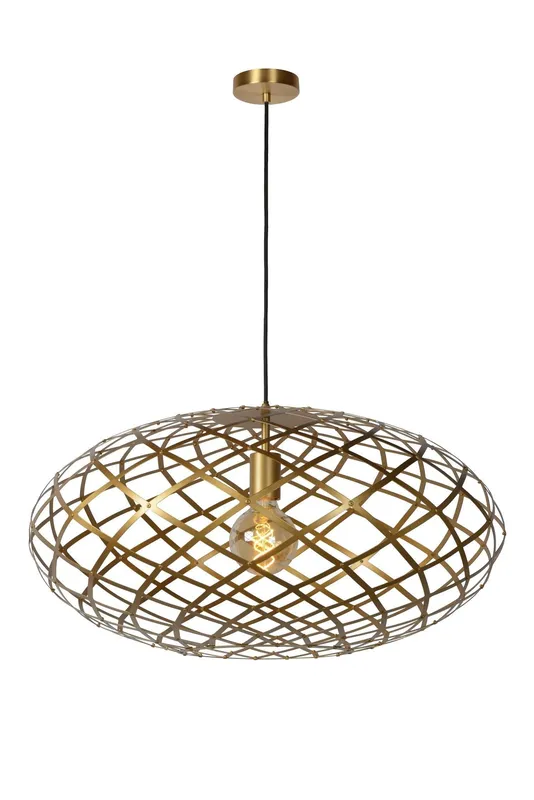 Lucide 'Wolfram' Dimmable Stylish Adjustable Indoor Pendant Light 1xE27 in Gold Gold