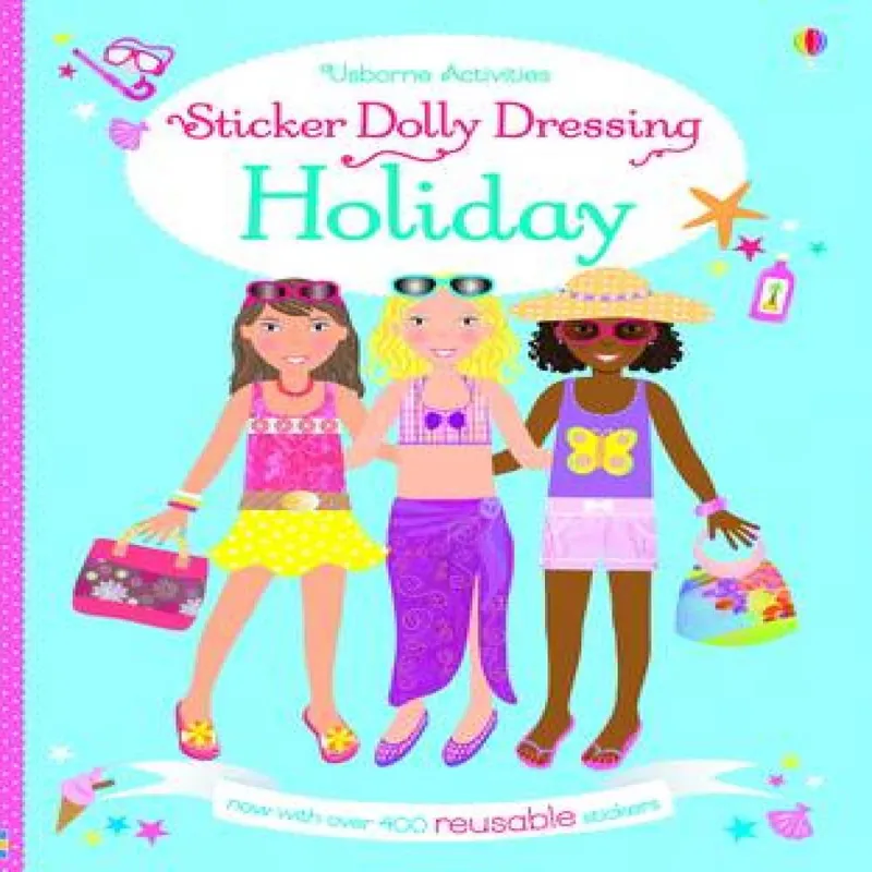 Lucy Bowman Sticker Dolly Dressing Holiday Paperback Book Multicolor