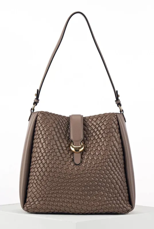 Luella Grey Women's 'Flora' Weave Hobo in Taupe Taupe female