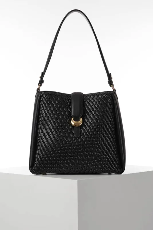 Luella Grey Women's 'Flora' Weave Hobo in Black Black