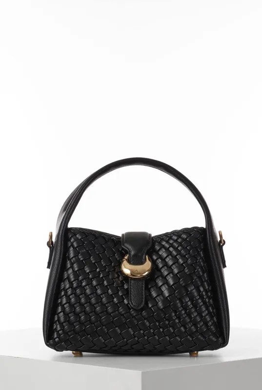 Luella Grey Women's 'Maggie' Black Weave Crossbody Bag - Black - Size: One Size