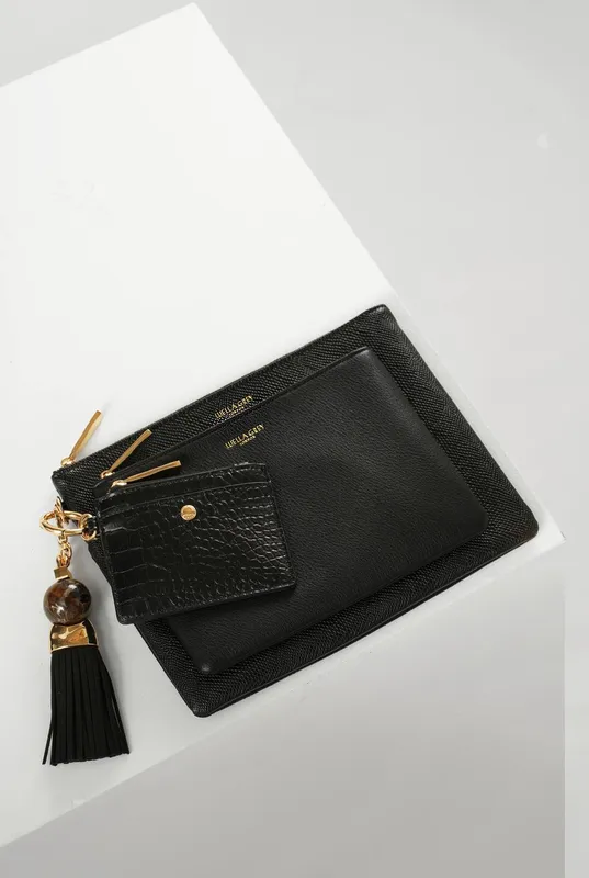 Luella Grey Women's 'Trinity' 3 pack pouch in Black - Black - Size: One Size