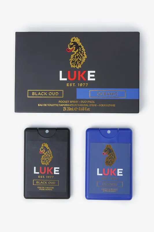 Luke 1977 Men's Pocket Spray 2 Pack in Black Size: 20ml Black 20ml