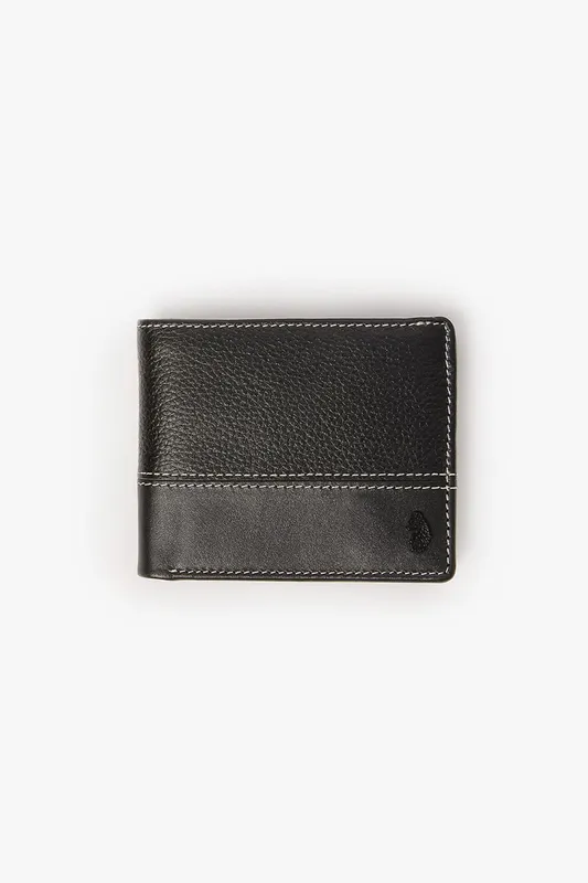 Luke 1977 Men's Volcombe Leather Wallet in Black Black