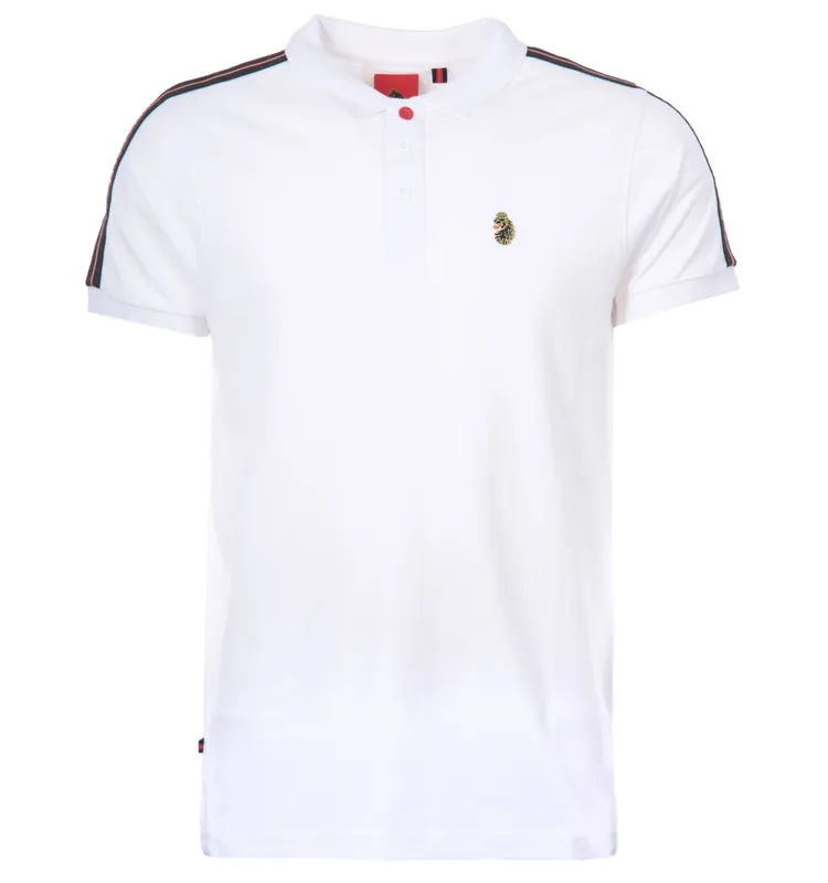 Luke 1977 Mens New Willtape Polo White Cotton - Size Medium