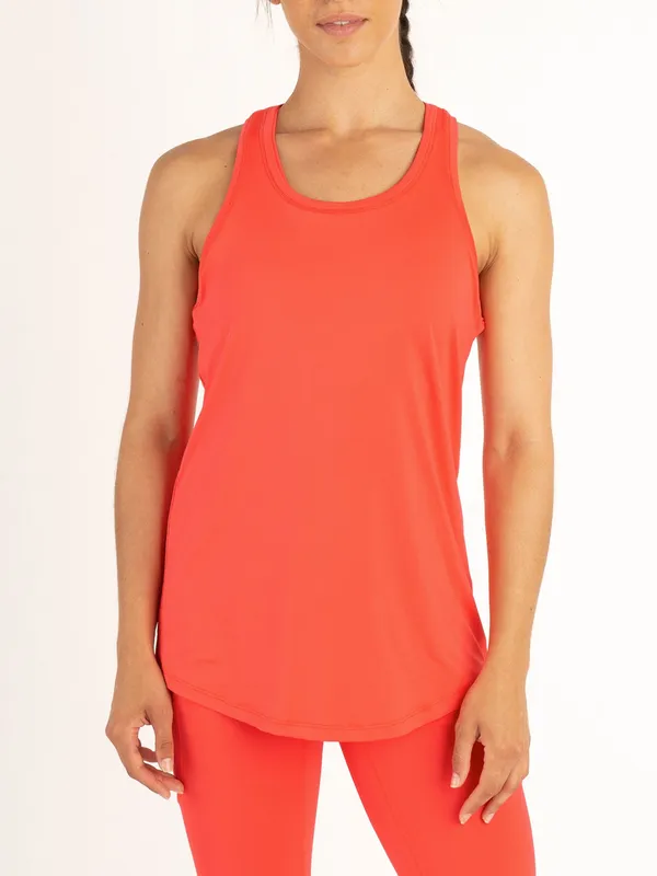 Luke 1977 Womens Row Gym Vest In Coral - Size Medium