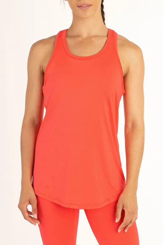 Luke 1977 Womens Row Gym Vest In Coral - Size Small