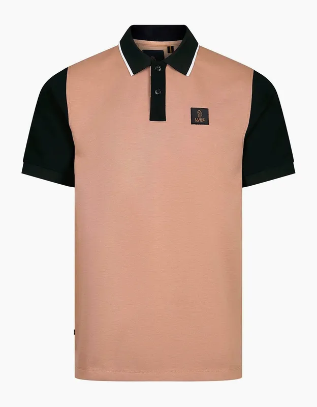 Men's Luke 1977 Saddleworth Short Sleeve polo shirt fawn - Cream - Size: 42
