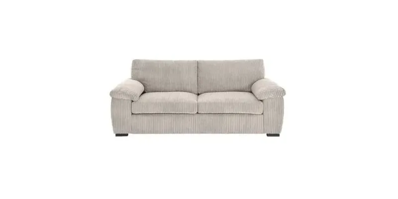 Luxury Life Collingdale Jumbo Cord Fabric 3 Seater Sofa in Cream Cream