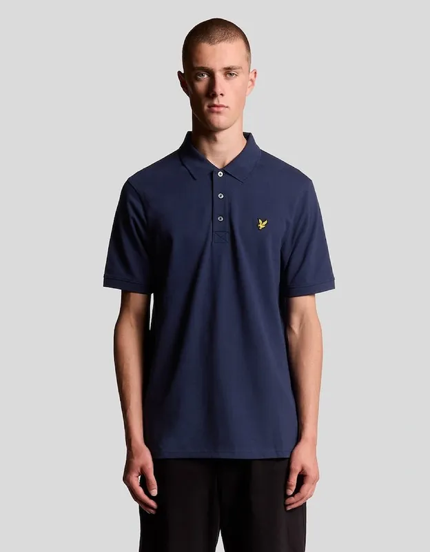 Lyle & Scott Organic Cotton Plain Polo Shirt - Navy