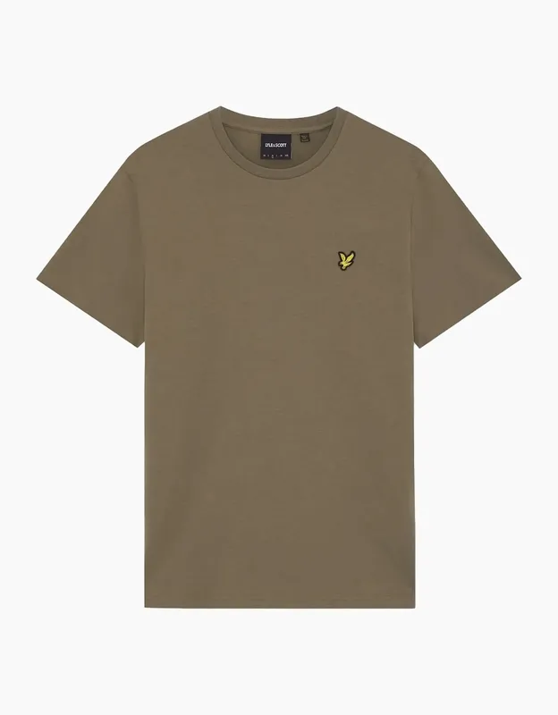 Lyle & Scott Logo Plain T-Shirt - Khaki Ash
