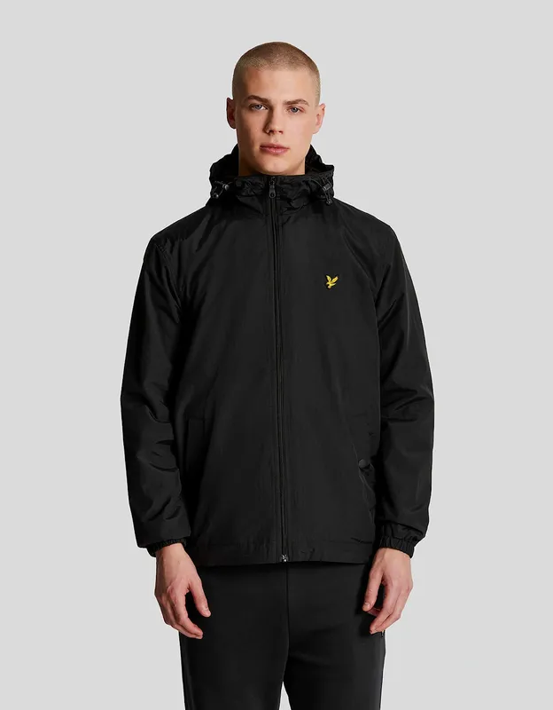 Lyle & Scott Zip Through Hooded Jacket - Jet Black