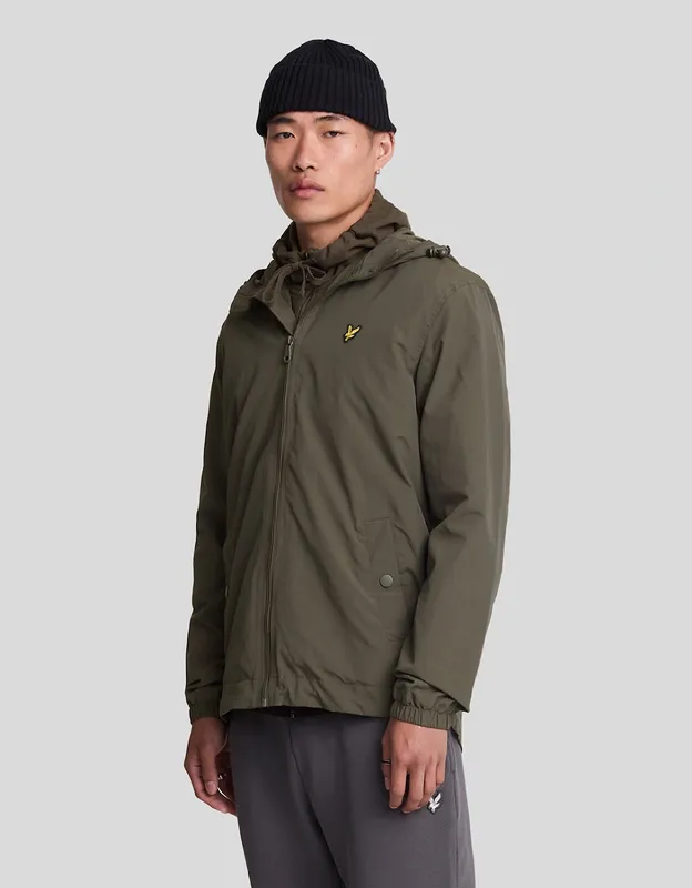 Lyle & Scott Zip Through Hooded Jacket - Olive