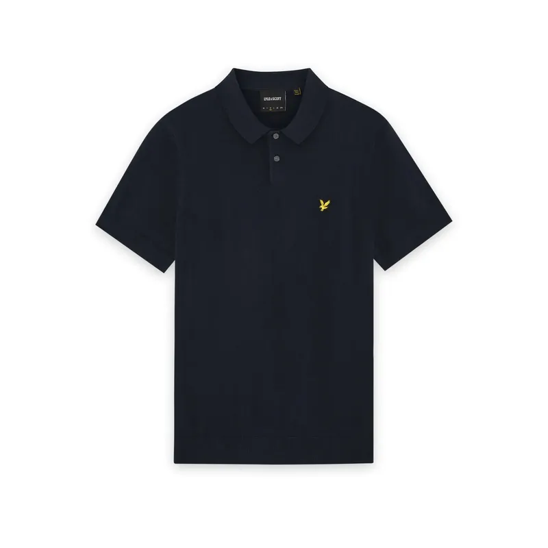 Knitted cotton polo Lyle & Scott Bleu S