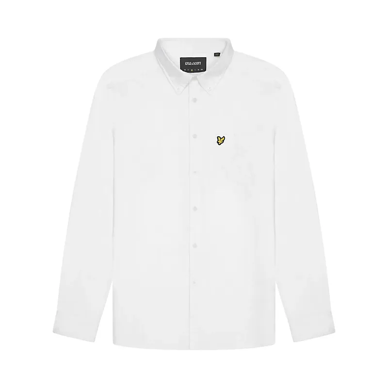 Long sleeve shirt Lyle & Scott Plain Oxford Blanc L