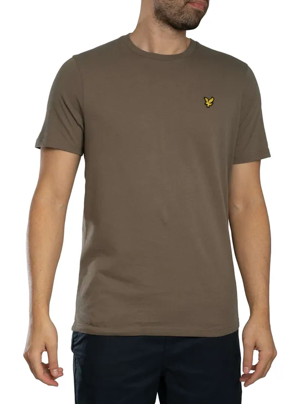 Lyle & Scott Logo Plain T-Shirt - Khaki Ash