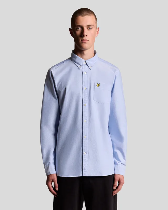 Lyle & Scott Men's Cotton Oxford Shirt in Riviera