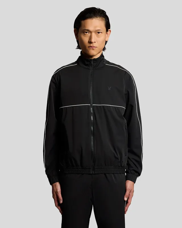 Lyle & Scott Men's Lightweight Track Jacket in Black
