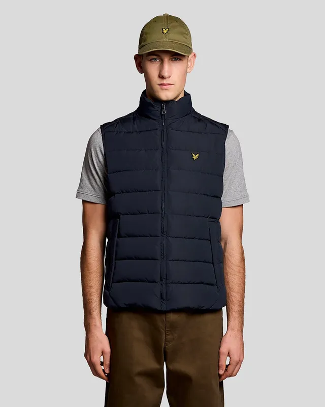 Lyle & Scott Men's Quilted Gilet in Navy