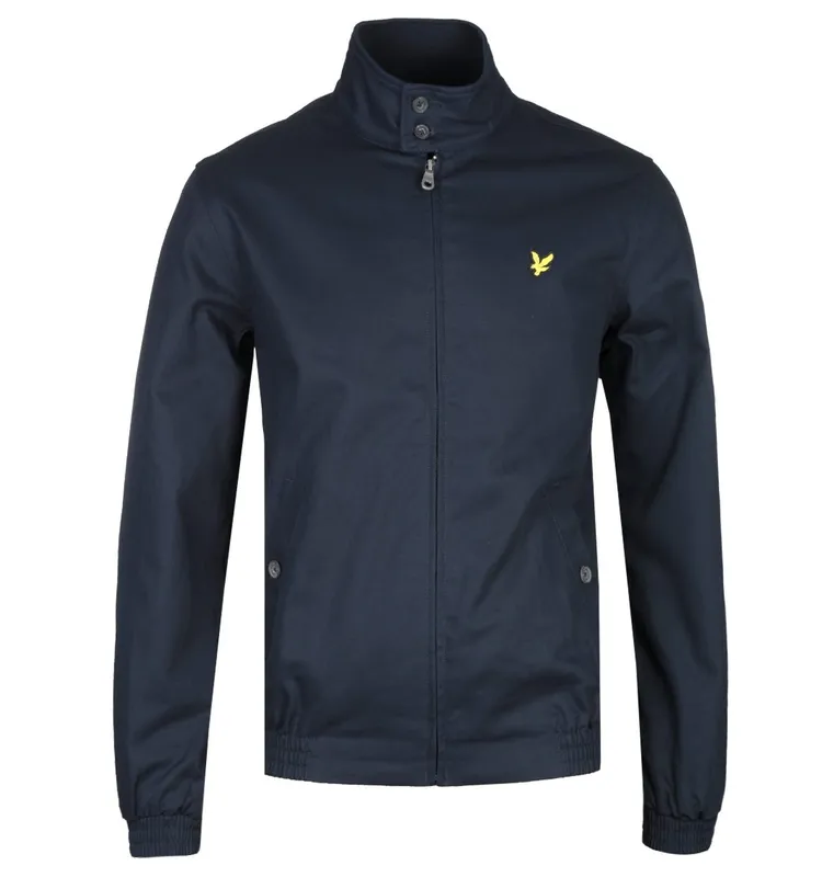 Lyle & Scott Mens Dark Navy Harrington Jacket Cotton - Size Large