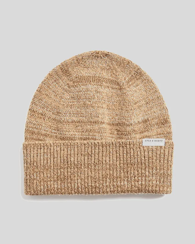 Lyle & Scott Multi Marl Beanie in Brown