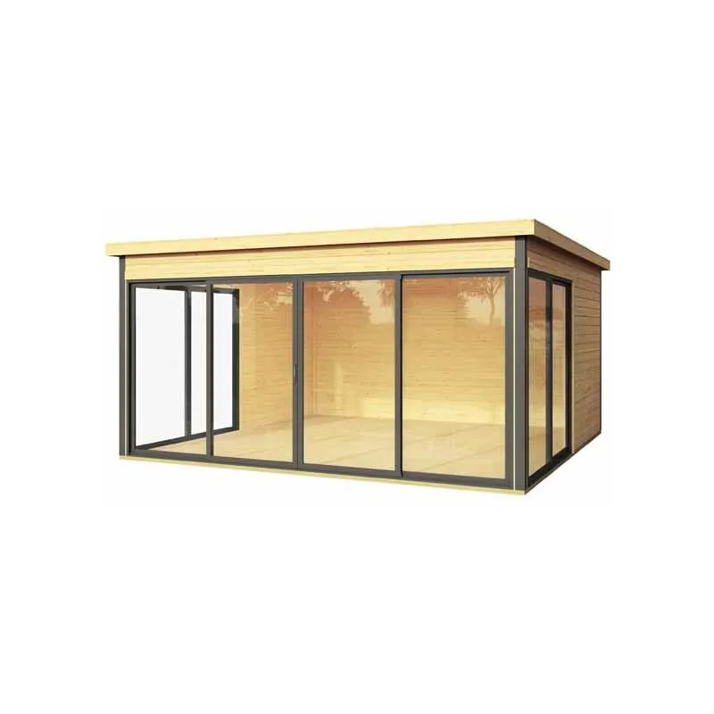 Lasita Maja Ltd Domeo 5 Al pack Iso-Log Cabin - L437.6xW437.6xH239.4 cm in Natural Natural