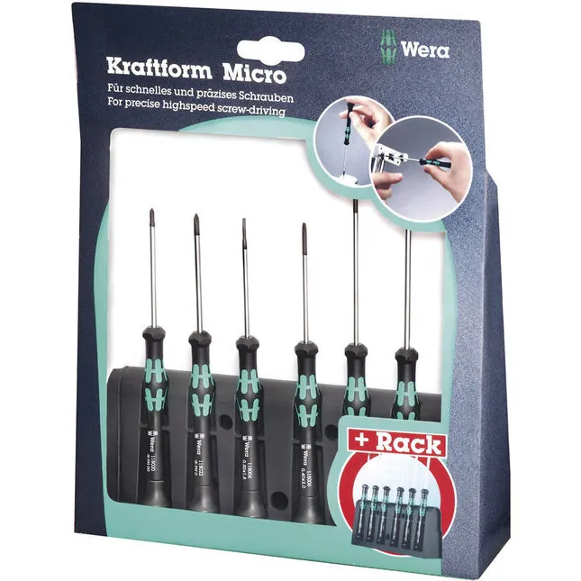 Wera 6 Piece 2052/6 Kraftform Screwdriver Set