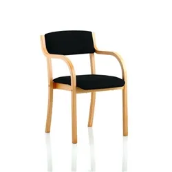 Madrid Visitor Chair Black With Arms - BR000084