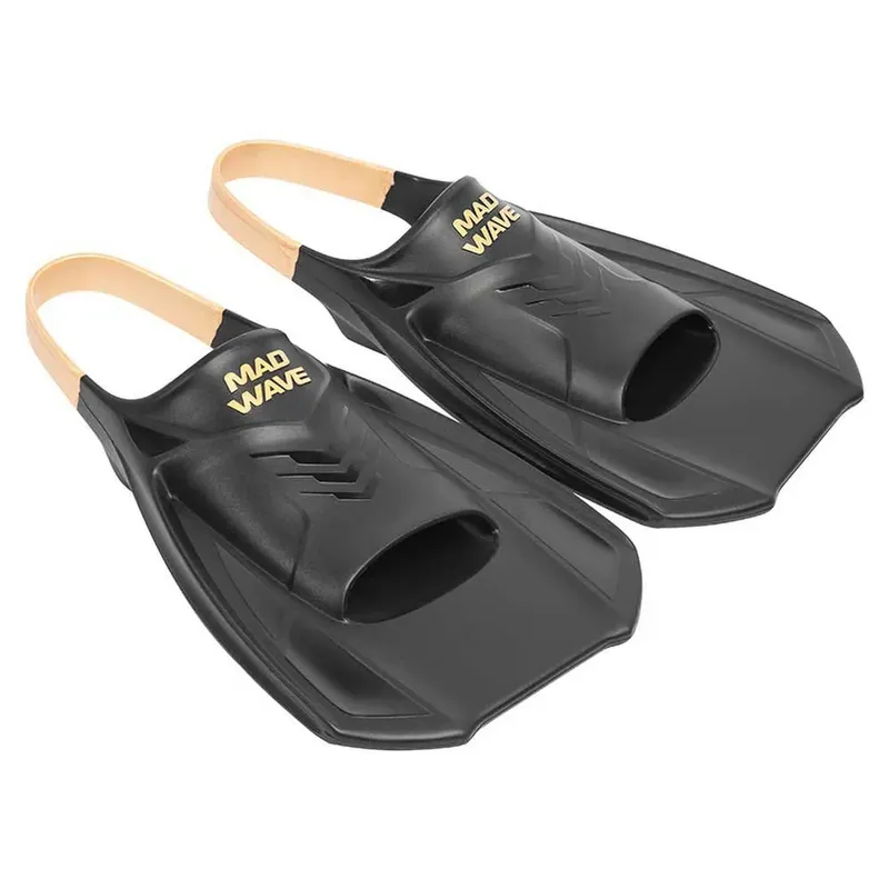 Madwave Open Heel Training Junior Swimming Fins Black EU 34-37 unisex